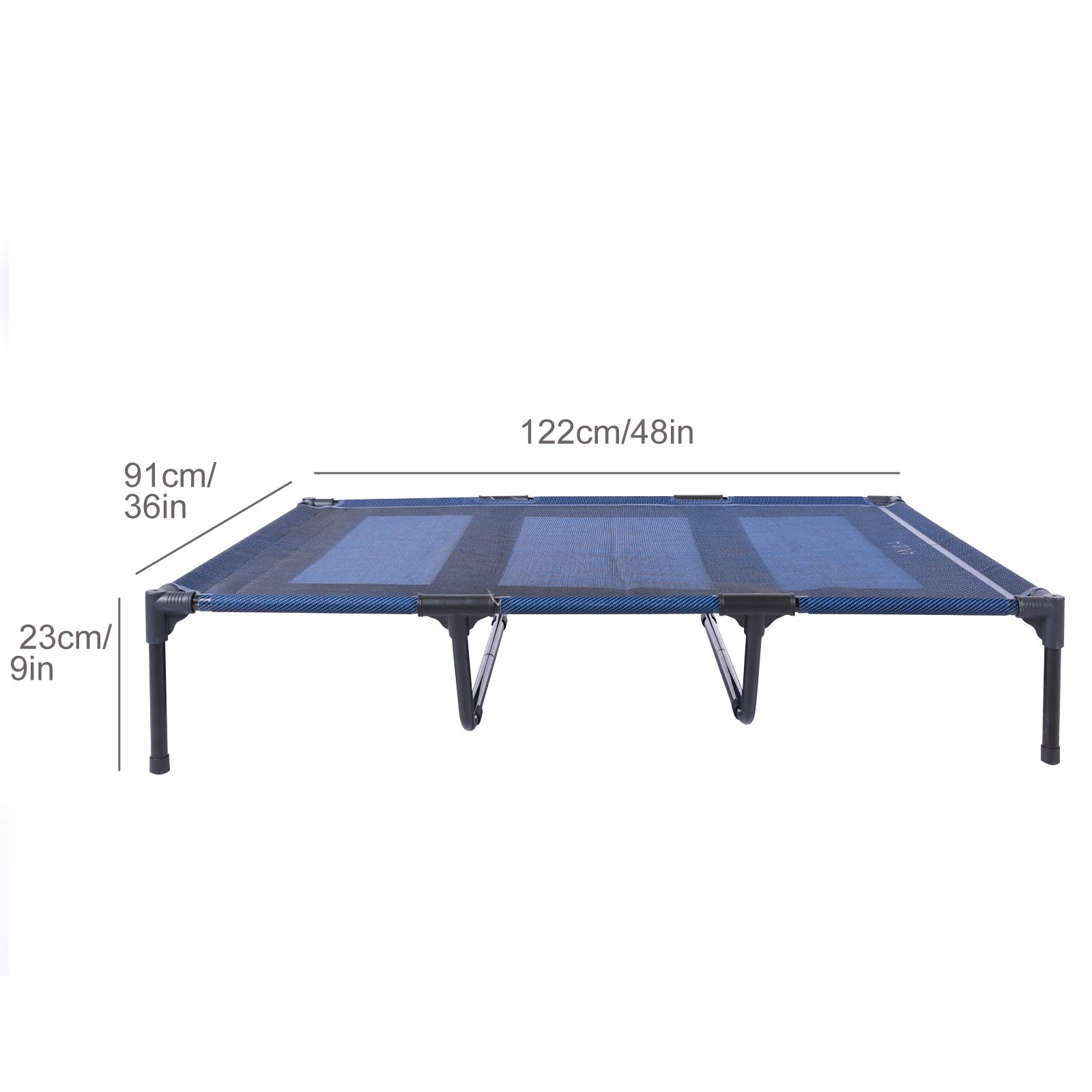 ANWA Letto per cani rialzato di grandi dimensioni, per uso esterno, in Teslin, 122 cm x 91 cm x 23 cm