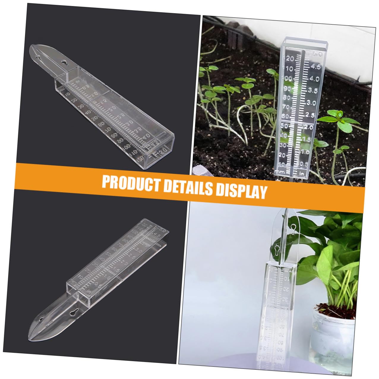Beaupretty 6 Pezzi Pluviometro da Giardino Misurazione Precisa della Pioggia in Tubo Sostitutivo Ps Design Elegante per Uso Esterno e Installazione Flessibile