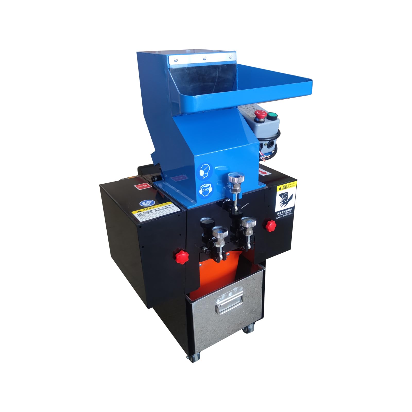 HQHAOTWU Plastic Shredder, Plastic Crusher, Heavy-Duty Recycling and Reusing Crusher for plastic, rubber,220V, 2.2KW, 50-100KG/H