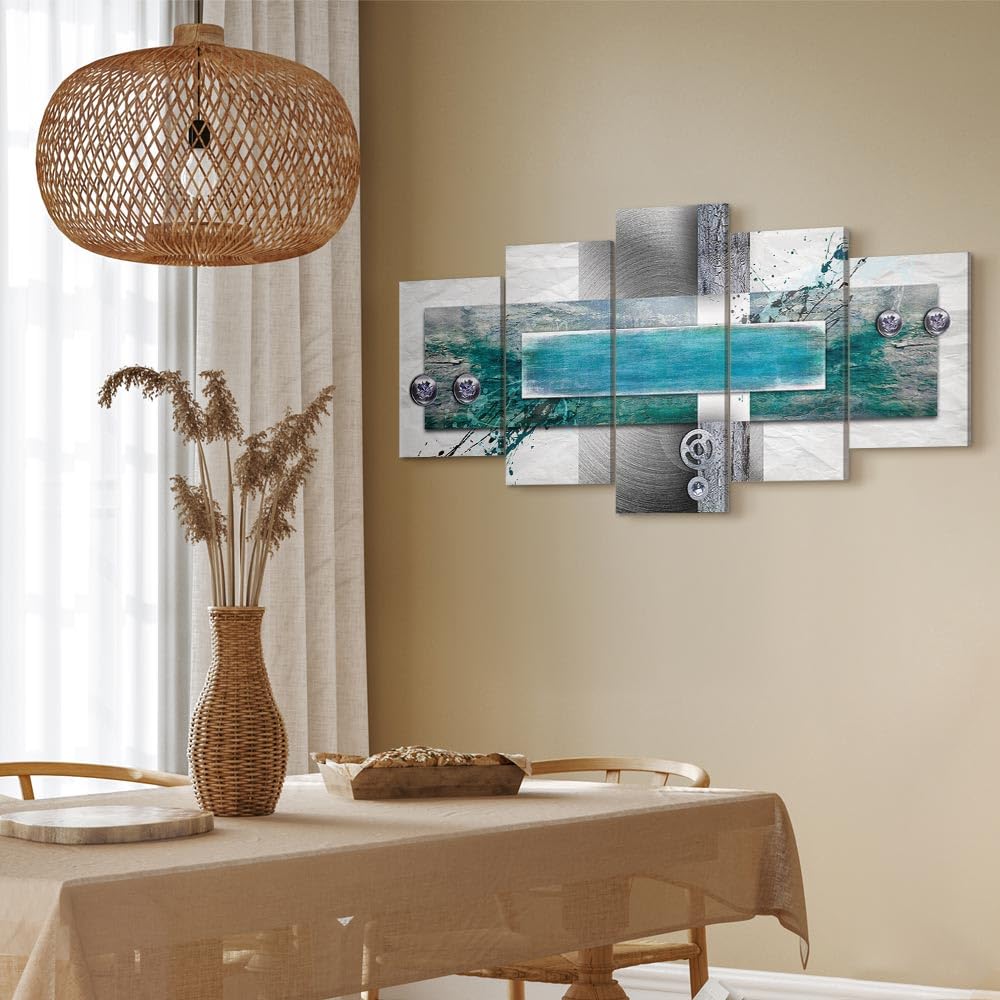Cuadros B&D XXL - Cuadro en Lienzo Abstracto Moderno 200x100 cm 5 piezas - Impresión en material tejido no tejido cuadros decoracion salon modernos lienzos decorativos dormitorios - Arte 020101-195
