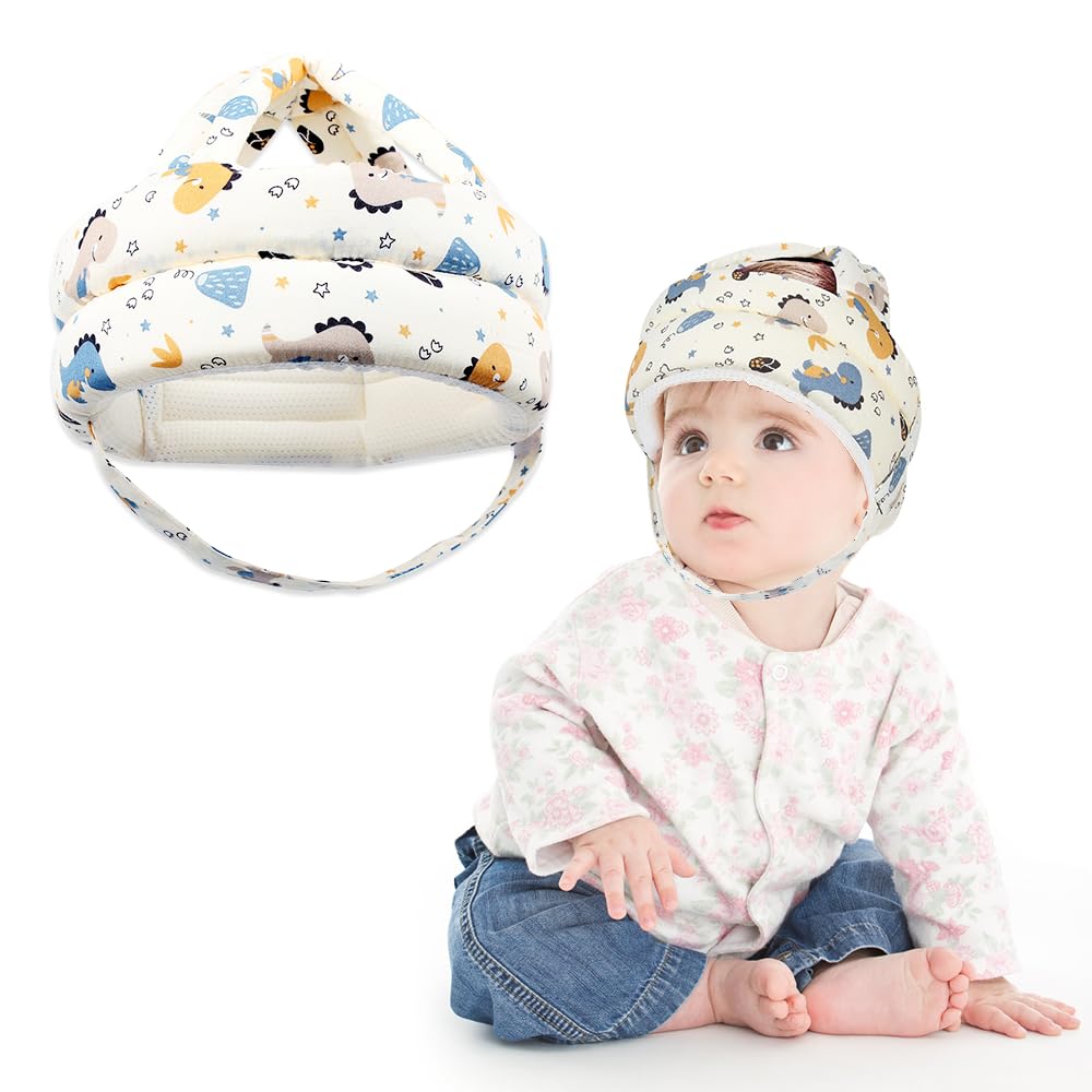 BNGXR Baby Head Protector, Baby Helmet Infant Safety Helmet Adjustable Anti-Collision Head Protection Hats Breathable Infant Safety Helmet for Learning to Climb and Walk - Toddler Age 6-20 Months