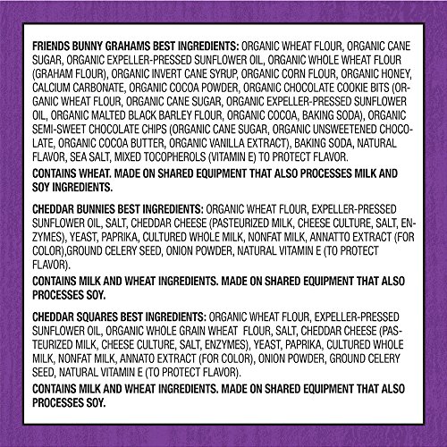 Annie's Variety Pack, Cheddar Bunnies, Bunny Grahams, Cheddar Squares, 12 Ct