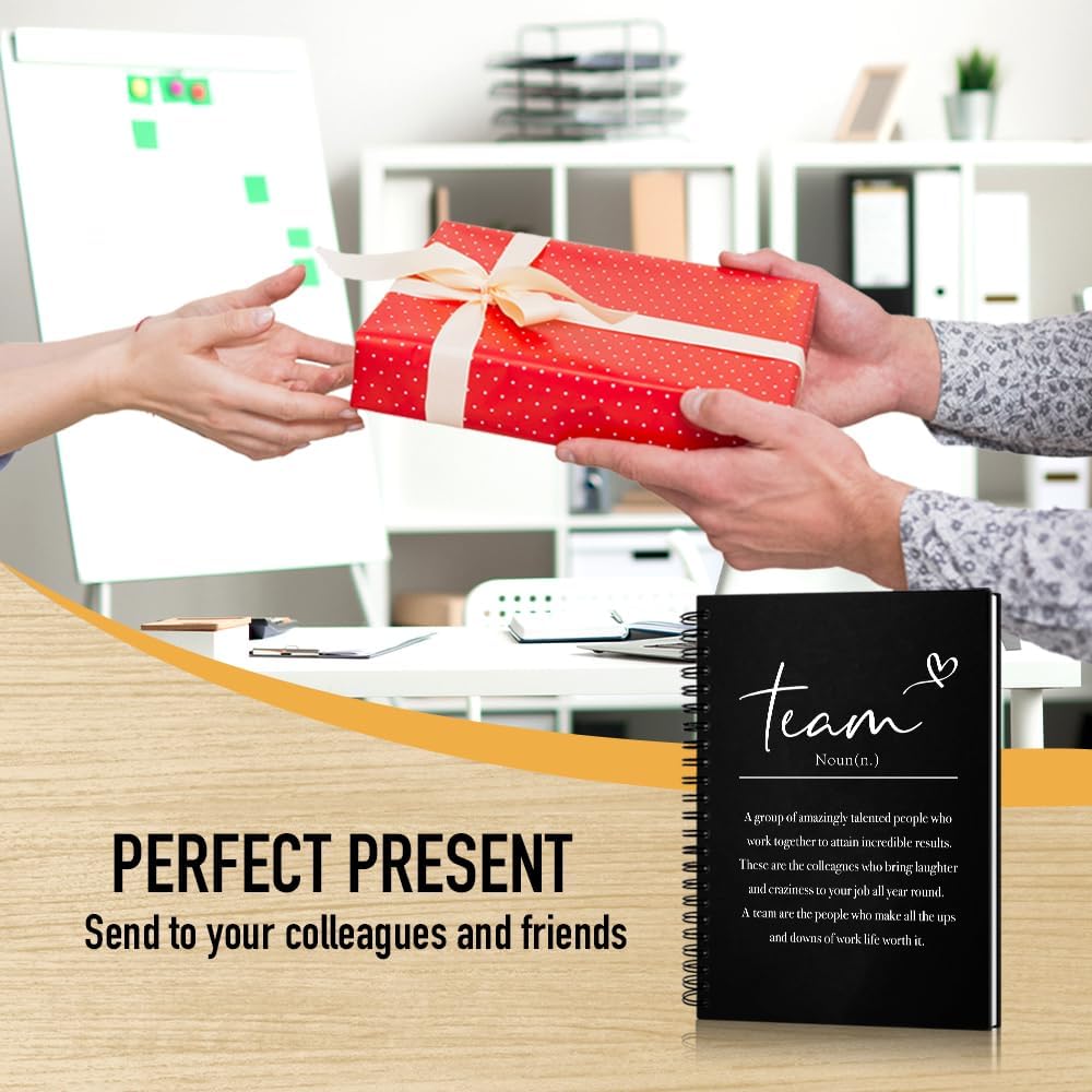 Team Definition 160 Blank Pages Hardcover Spiral Notebook, Best Team Gift for Team Teammate Work Bestie Coworker, Employee Appreciation Gift, Team Member Thank You Gift for Team Leader - Image 4