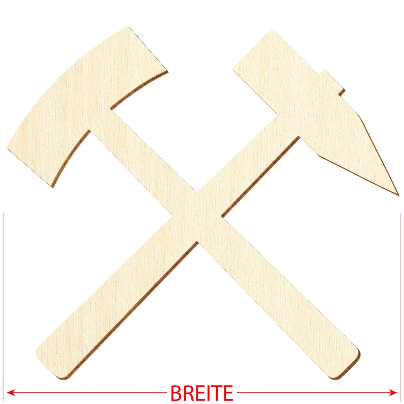 Varillas y hierro DIN21800 - Corte de madera de 5 a 50 cm, disponible individualmente o en paquetes de 10, 25, 50 y 100 piezas. Para manualidades y pintura, paquete de 100, ancho: 18 cm