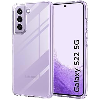 TheGiftKart Ultra-Hybrid Crystal Clear Back Case Cover for Samsung Galaxy S22 5G | Shockproof Design | Hard Back Cover Case for Samsung Galaxy S22 5G (PC & TPU, Transparent)