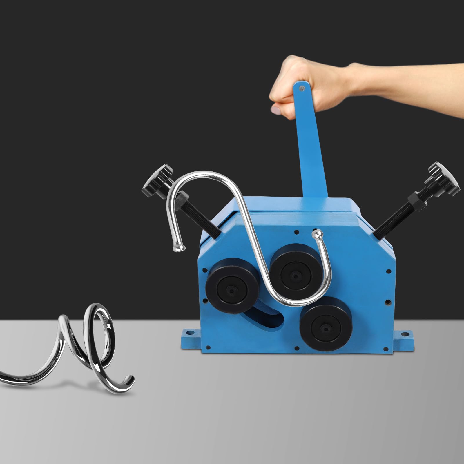 Rohrbiegemaschine,3in1 Rohrbiegemaschine Biegewinkel bis 360°Manuelle Metallbiegemaschine Betriebsart Manuell,Biegemaschine Rohre zum Biegen von Stahlplatten, Flachstahl und Rundstahl