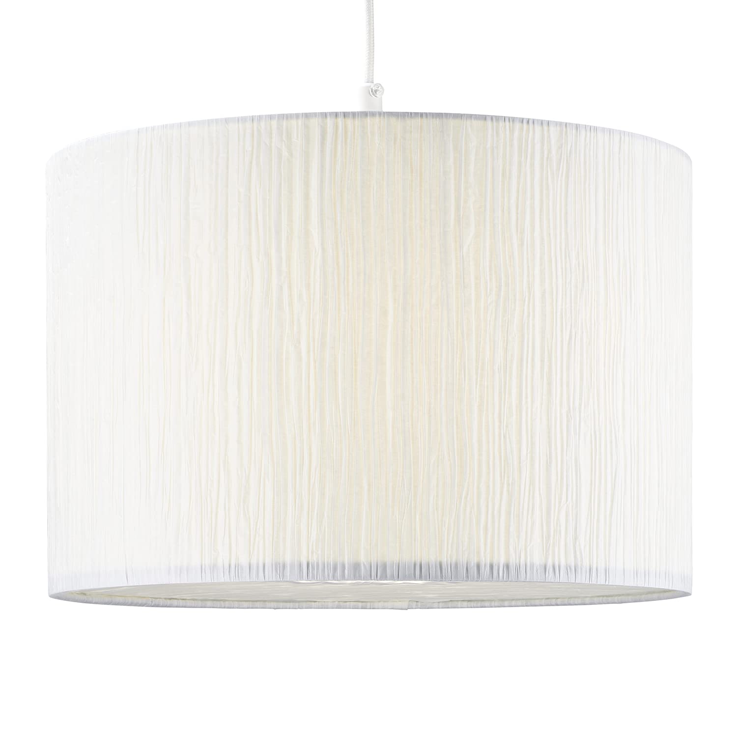 Contemporary and Sleek Pendant Lighting Shade Crafted from Thick Wrinkled White Paper Diffusing Light Brilliantly | 30cm x 20cm | Environmentally Friendly by Happy Homewares