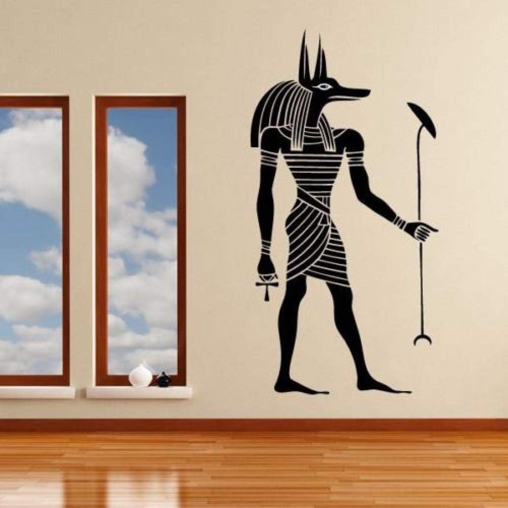 Egyptian Anubis Wall Sticker Ancient Egypt Style Wallpaper Home Living Room Decoration Removable Anubis Wall Art Decals 42 * 91Cm
