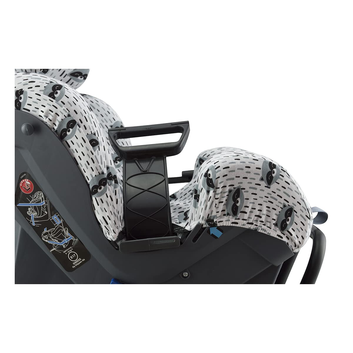 JYOKO KIDS Rivestimento in cotone per seggiolino auto compatibile per Klippan Kiss 2 e Plus (RACCOON TOWN)