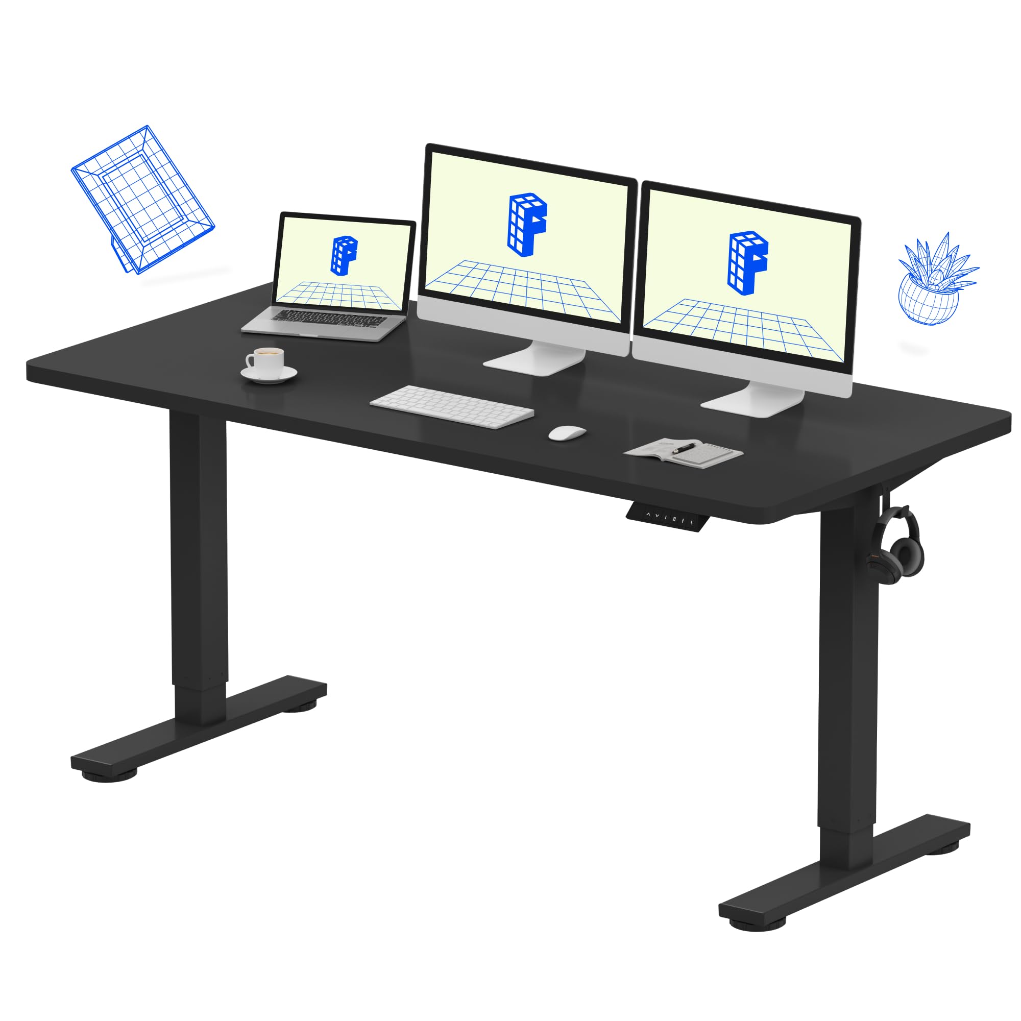 Amazon.com: FLEXISPOT EN1 One-Piece Standing Desk with 1-Inch