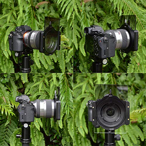 Sioti 100Mm Square Z Series Aluminum Modular Filter Holder + 72Mm-77Mm Aluminum Adapter Ring For Lee Hitech Singh-Ray Cokin Z Pro 4X4 4X5 4X5.65 Filter(72Mm) #TOP4