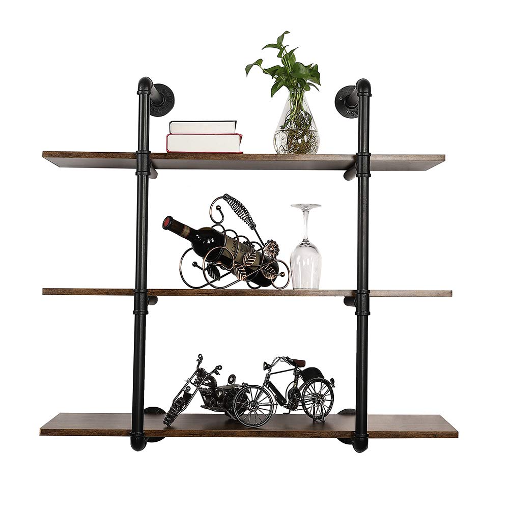 Buy Industrial Pipe Shelving Wall ed, Pipe Shelves 36 Inches Wide