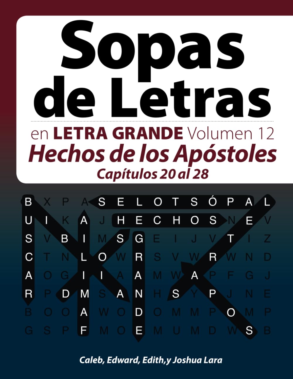 Sopas de Letras en Letra Grande Volumen 12 —Hechos de los Apóstoles Capítulos 20 al 28— (Spanish Edition)