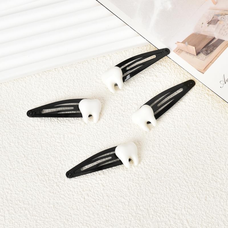 Miniatura 4 de Pinzas para el cabello en forma de dientes, góticas góticas de Halloween, accesorios para el cabello para mujeres y niñas, dientes de hueso, Y2K,