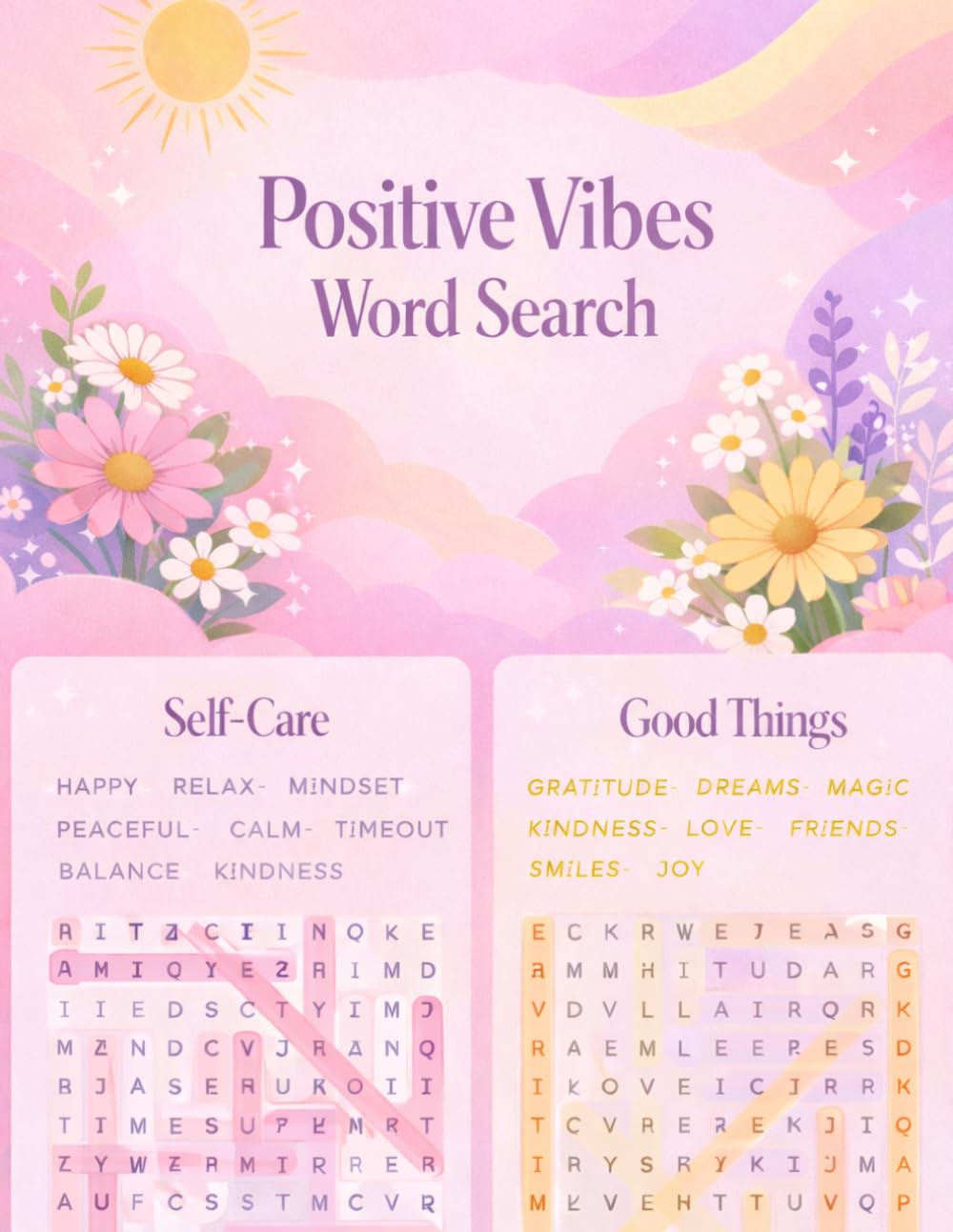 Positive Vibes Word search: puzzle book