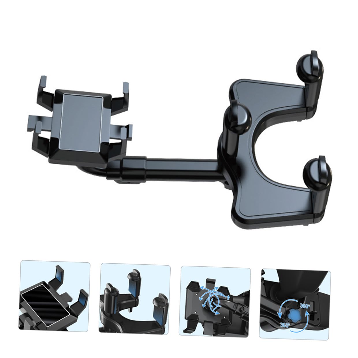 Mobestech Cellulare Facile Auto Colla e Abs Supporto Nero per Pu la Navigazione da Rimuovere Durante la Guida in Veicolo