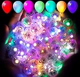 Aogist 100pcs 10-Colors Mini Lights,Long Standby Time Waterproof LED Balloon Light,Battery Powered,Ball Lamp for Balloon Paper Lantern Birthday Party Christmas Halloween
