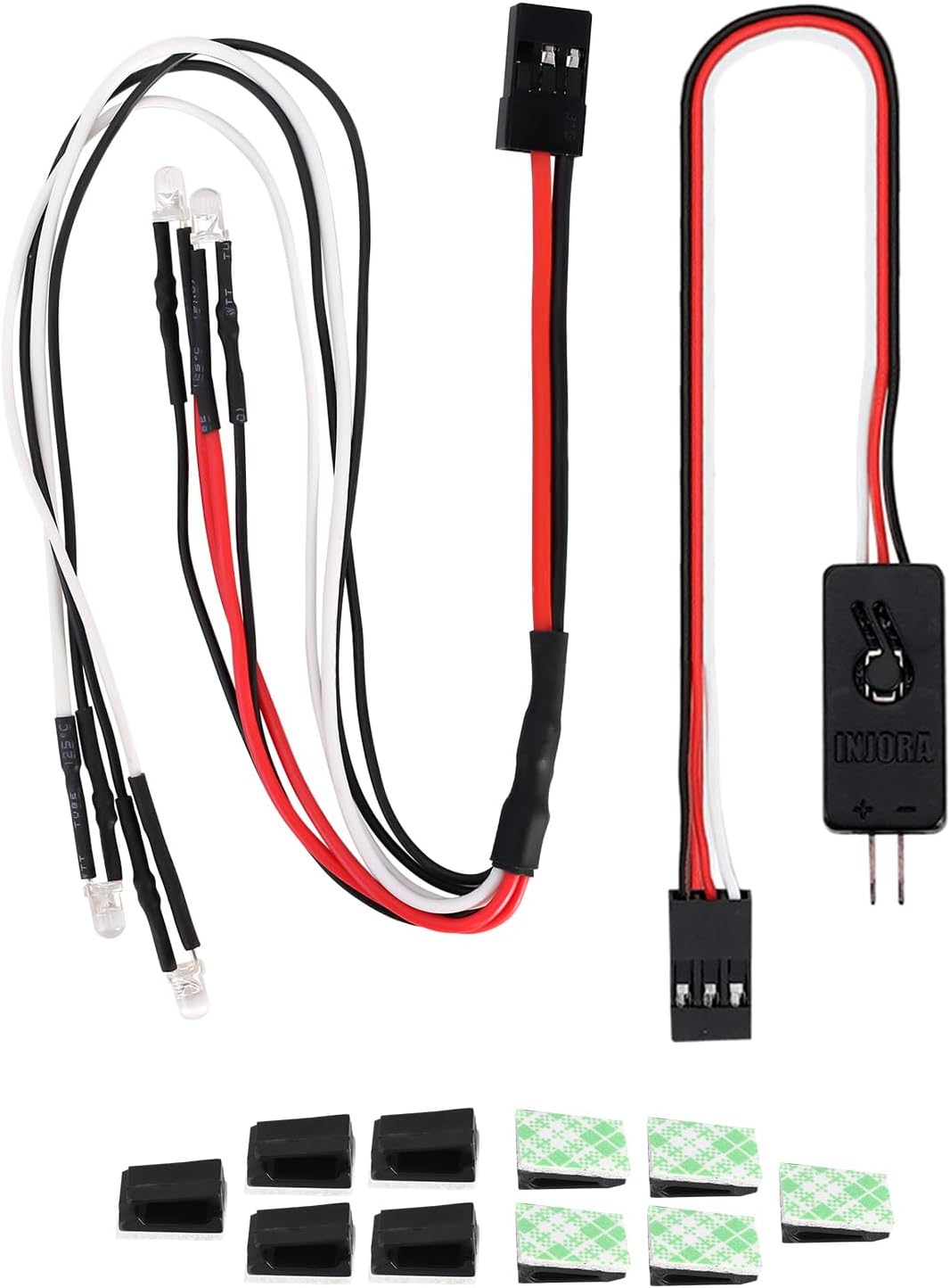 INJORA LED Lights Kit Headlight Taillight with Controller Switch for TRX4M 1/18 RC Upgrade