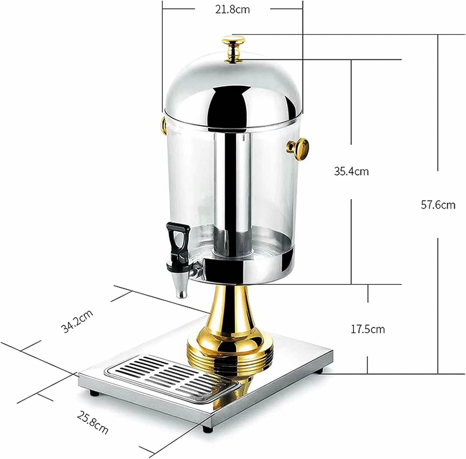 Urna Chafer, Urna Chafer per caffè, Dispenser per Bevande Calde E Fredde, Dispenser per Succhi di Frutta 8/16/24L, Dispenser per Bevande per tè Freddo in Acciaio Inossidabile Attrezzato