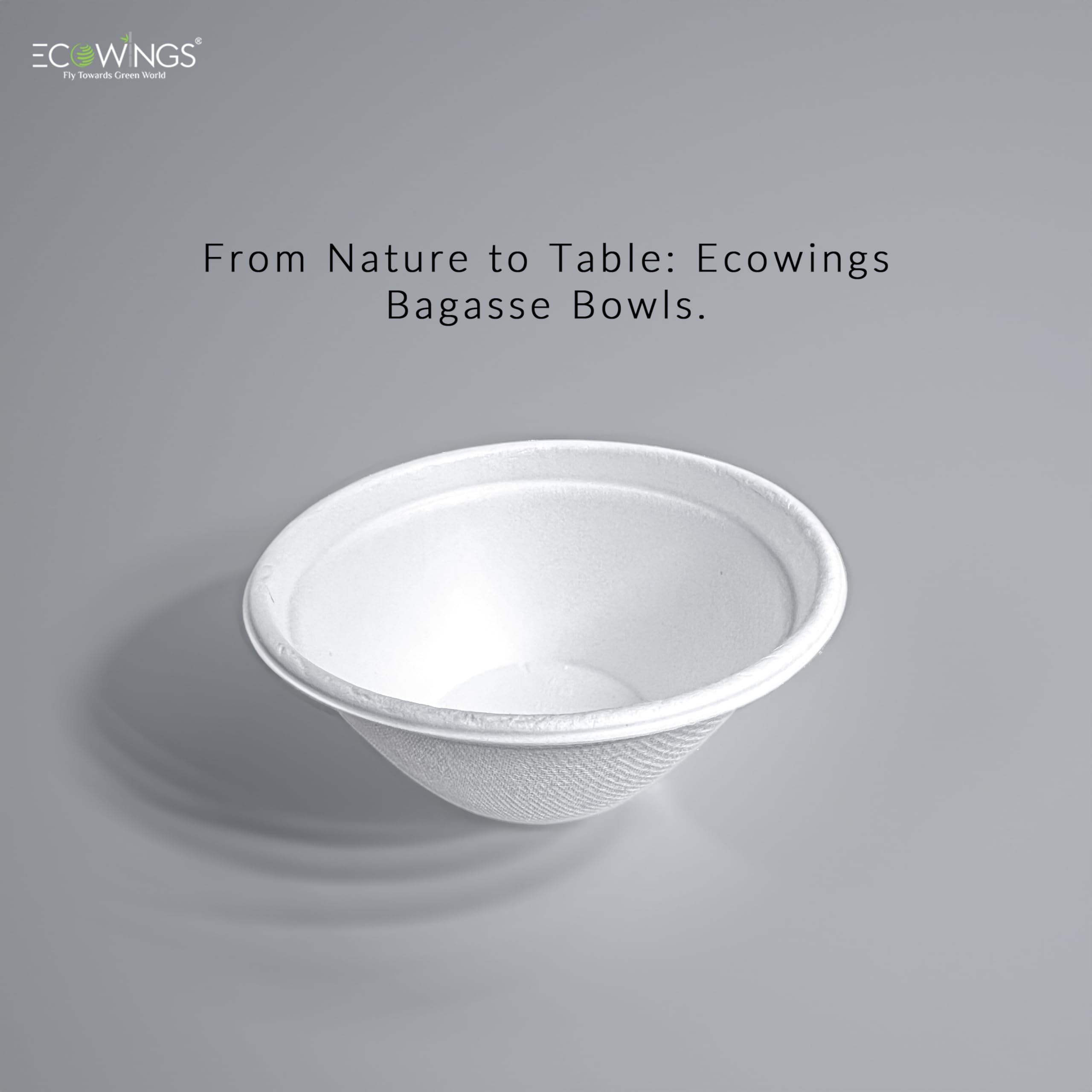 ECOWINGS 8oz Small Disposable Bowls, Biodegradable and Compostable, Pack of 50, Bagasse Paper Bowls for Soup Snacks and More - Image 4