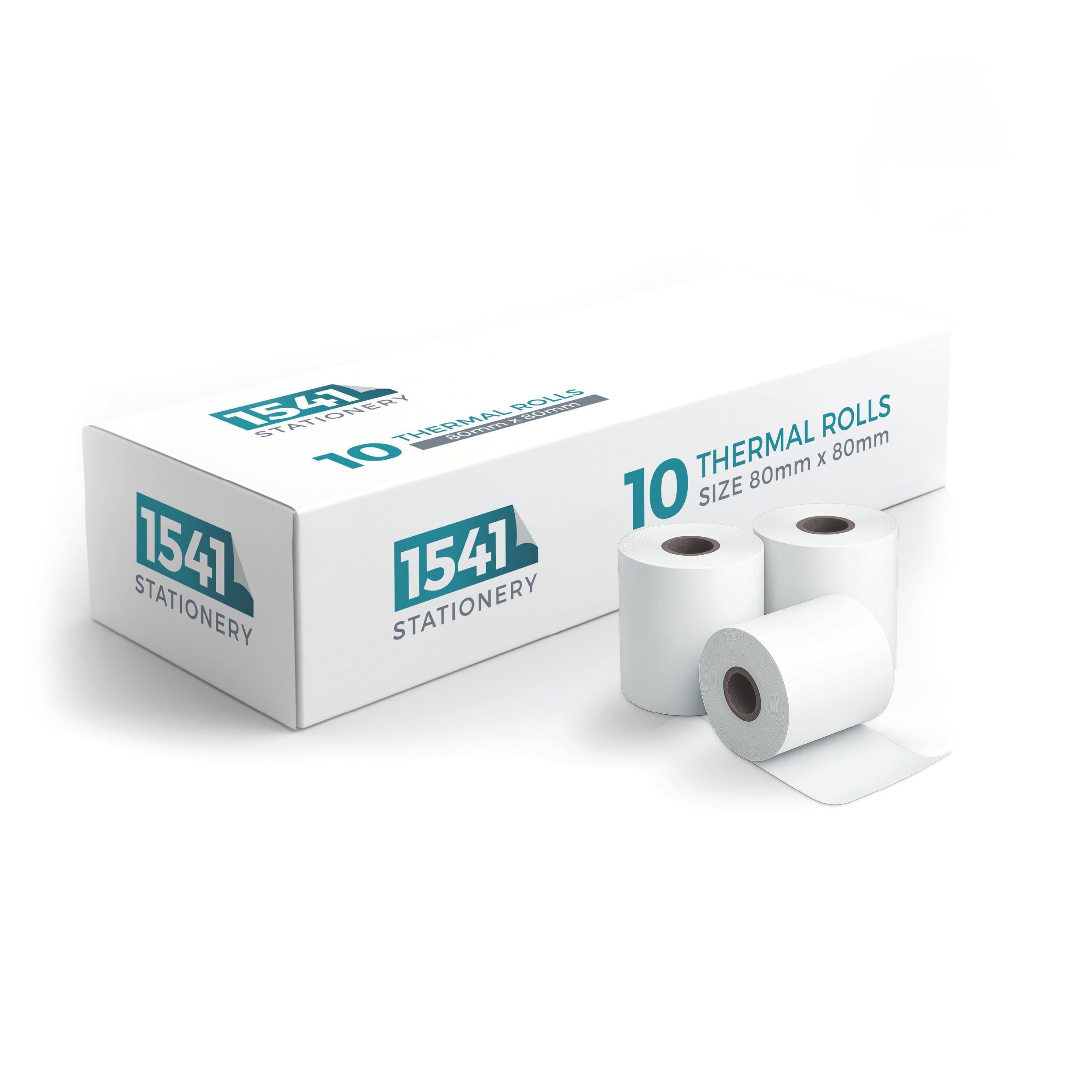 Thermal Till Rolls 80mm x 80mm 10 Pack BPA-Free Card Machine Paper for PDQ Terminals, Cash Registers and Thermal Printers – Clear, Reliable Printing for Retail, Hospitality and Takeaway Use