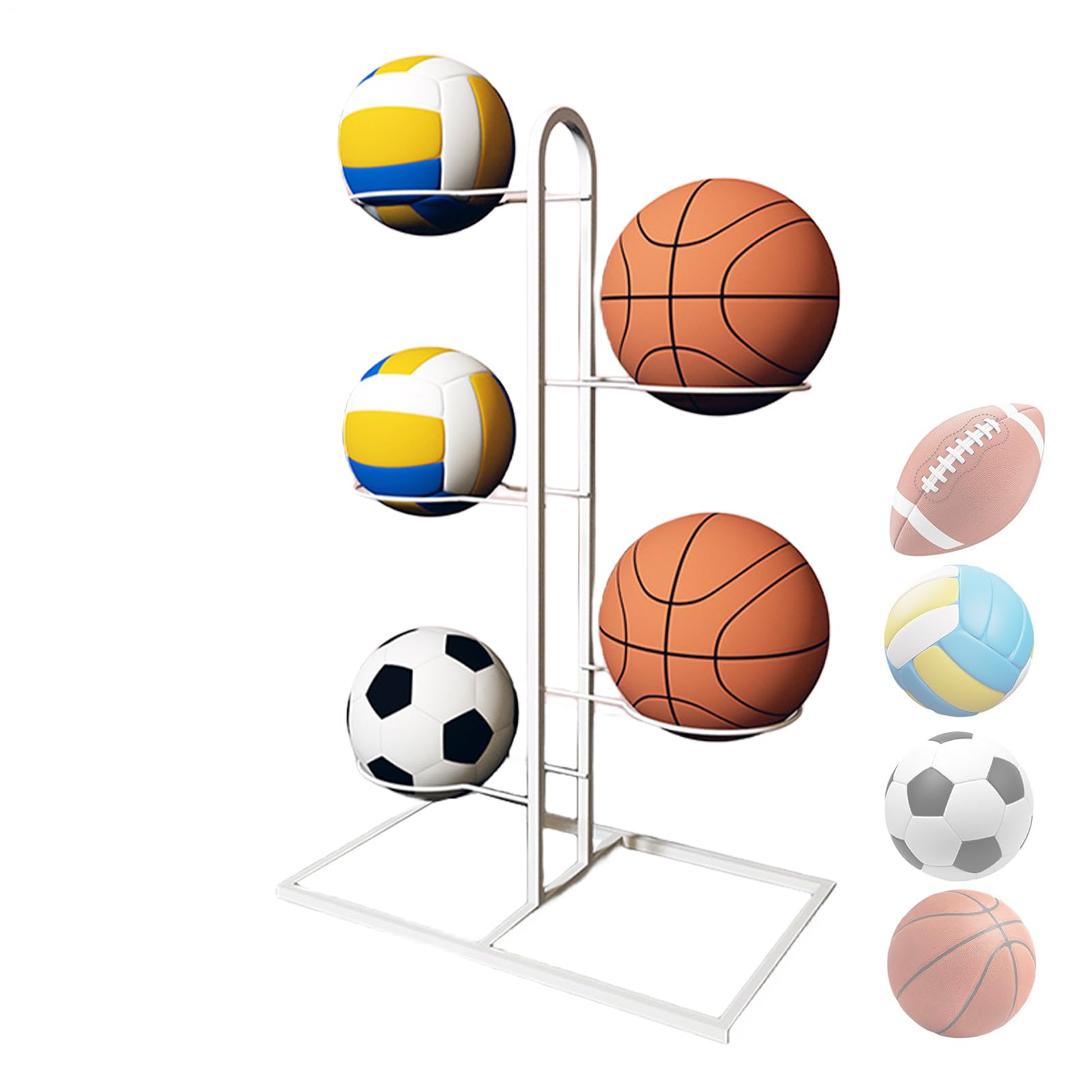 Rastrelliera Per Palloni, Supporto Per Palloni Da Basket, Supporto Per Palloni Da Calcio, Supporto Per Basket, Rastrelliera Per Palloni Con Supporto Per Palloni, Rastrelliera Verticale Per Palloni