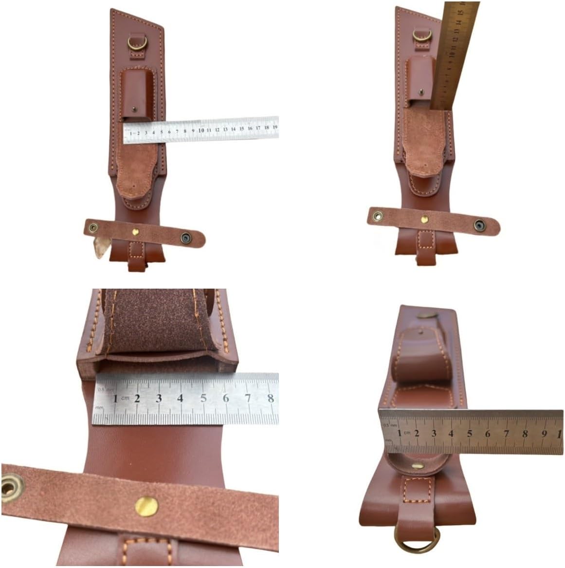 1PC Leather Knife Sheath, 13.77Inch Protective Case for belt with Snap Closure and Sling Fits for Outdoor Camping, Hiking