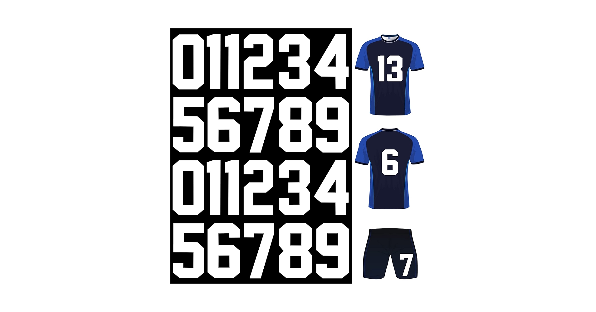 Amazon.com: 22Pcs 8 Inch Iron on Numbers T Shirt Heat