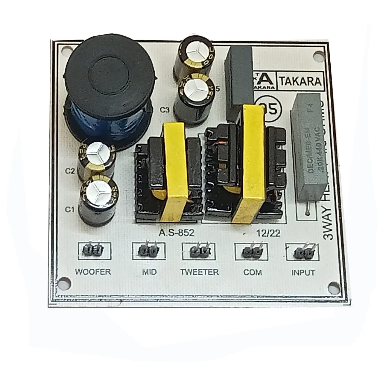 Salcon Takara 3-Way 12dB Audio Crossover Network | 100W High & Low Speaker Frequency Distribution | Filters for Clear Sound-image-8