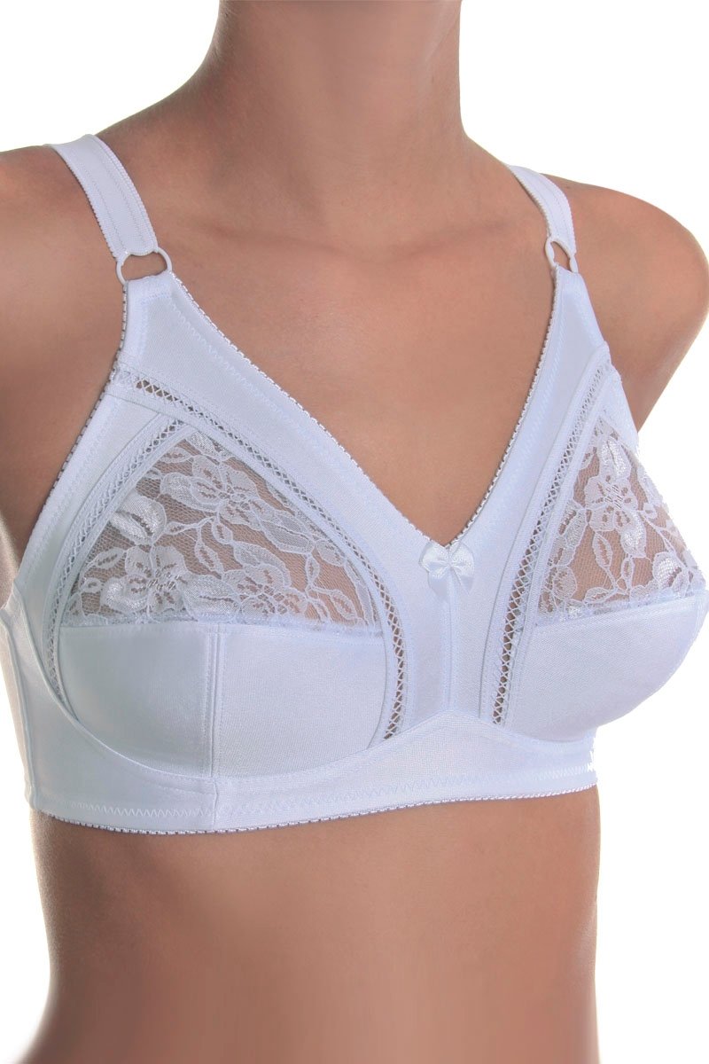 Sassa Women's Soft-BH Funktion Plain Soft Cup Everyday Bra, White (Weiß 00100), 40D (Manufacturer Size: 90D)