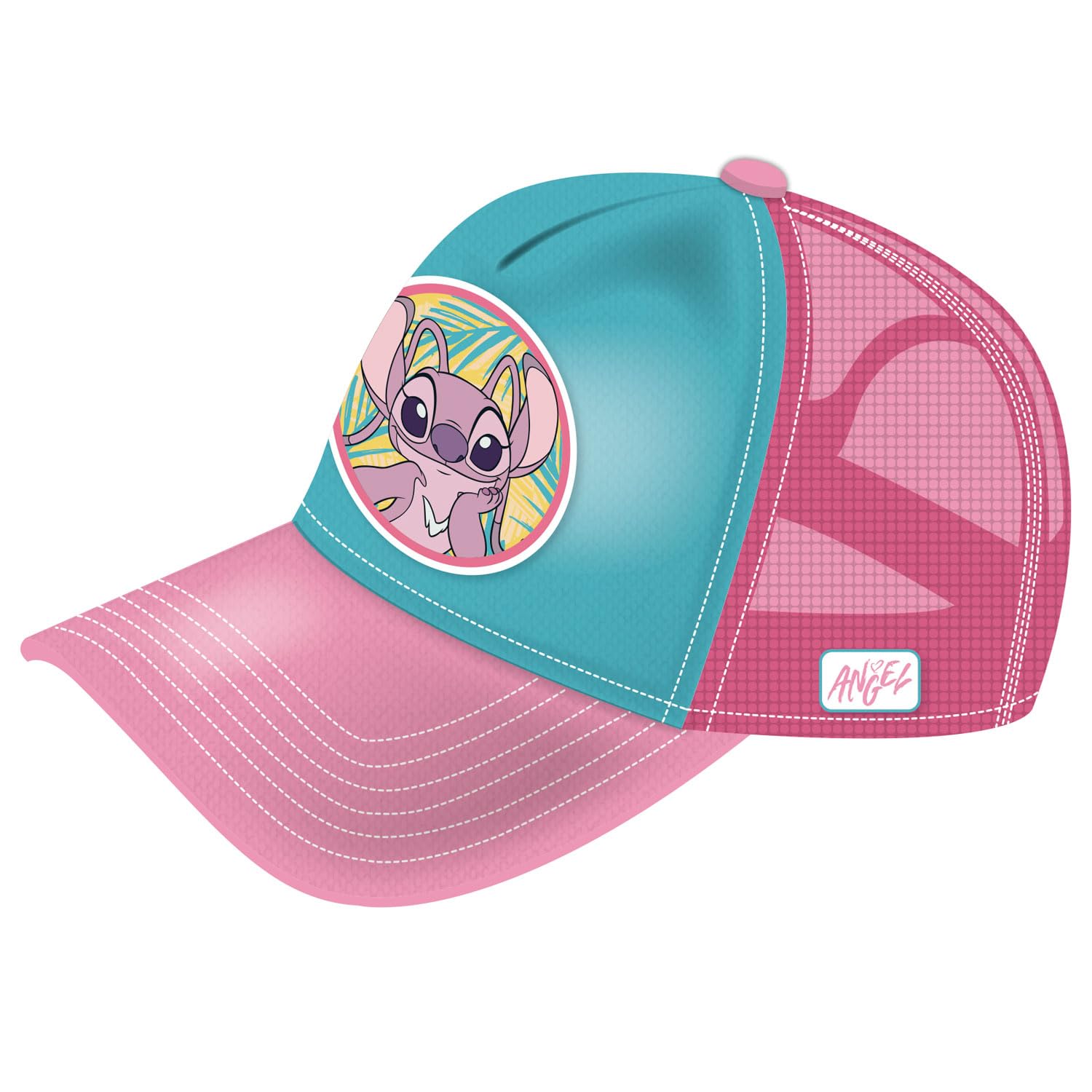 ARDITEX WD16186 Gorra de Poliéster de Rejilla con Bordados de Disney-Lilo & Stitch