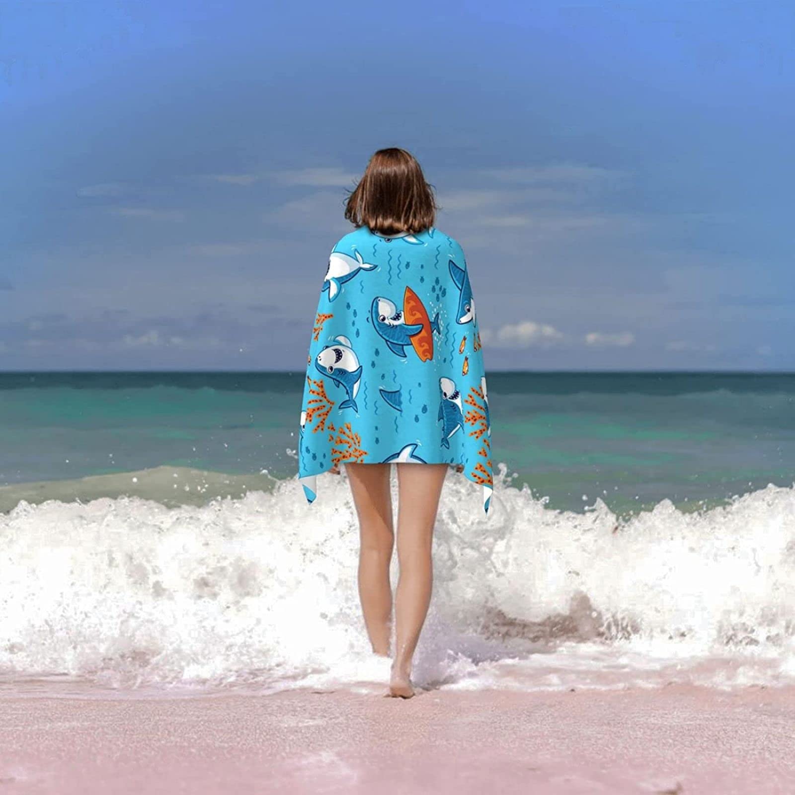 Telo Mare In Microfibra 180x90 Cm - Asciugatura Rapida, Antisabbia, Leggero Per Spiaggia, Yoga E Nuoto - Foto 11