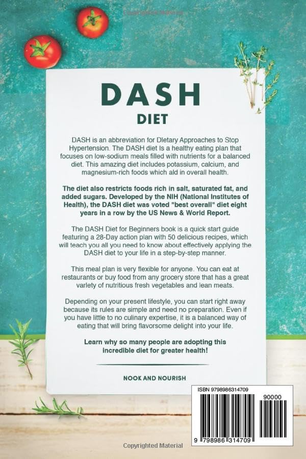 Miniatura 2 de DASH Diet for Beginners 28-Day Low-Sodium Meal Plan for a Healthy Eating Lifestyle with 50 Savory Recipes