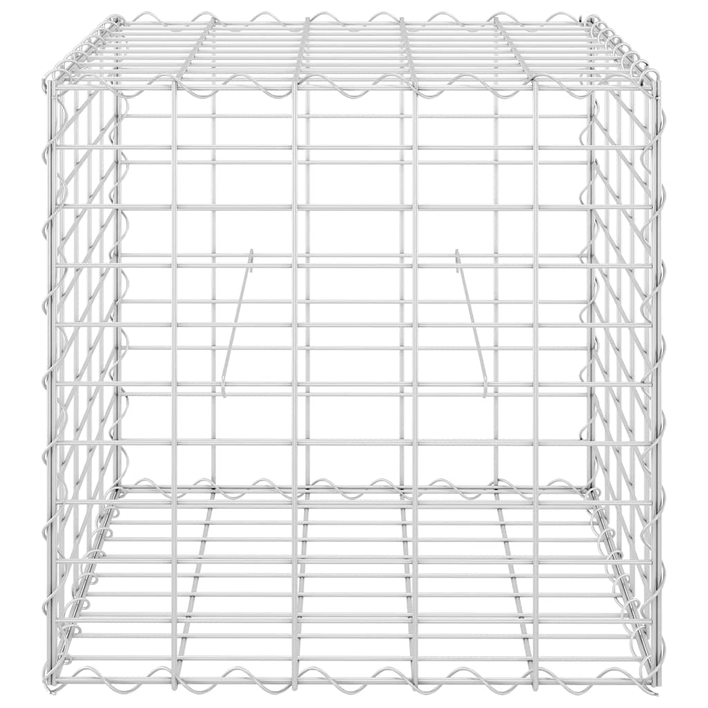 Würfel-Gabionen-Hochbeet, Palettenrahmen, Hochteich, Gemüsebeet, Kräuterregal Balkon, Blumenbeet, Kräuterspirale, Tomatenbeet, Pflanzhochbeet, Stahldraht 50x50x50 cm