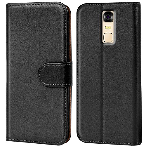 Verco Funda para ZTE Blade A610 Plus, Telefono Movil Case Compatible con ZTE Blade A610 Plus Libro Protectora Carcasa, Negro