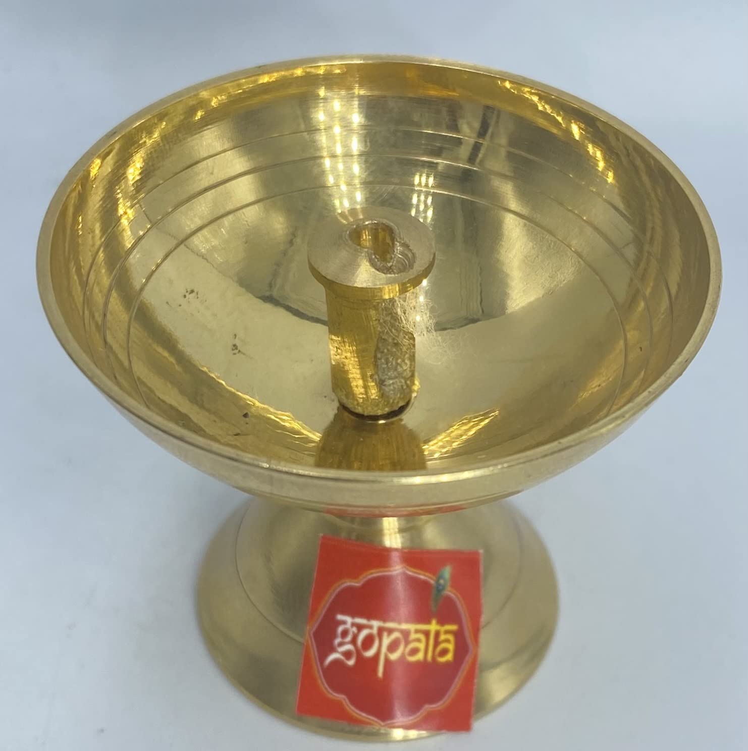 KTD Gopala Brass Golden Lamp (Diya) 4cm Approx
