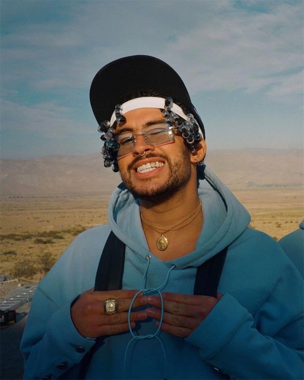 ADE WU Vintage Rimless Sunglasses for Women Men 90s Fashion Frameless Rectangle Tinted Sun Glasses Unisex Stylish - Image 3