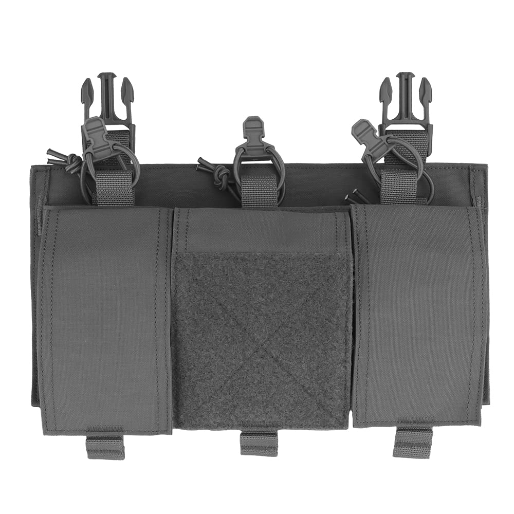 Triple 7.62mm Mag Pouch with Quick Release Buckle Clip,Mag Carrier Holder Pocket with Hook Loop