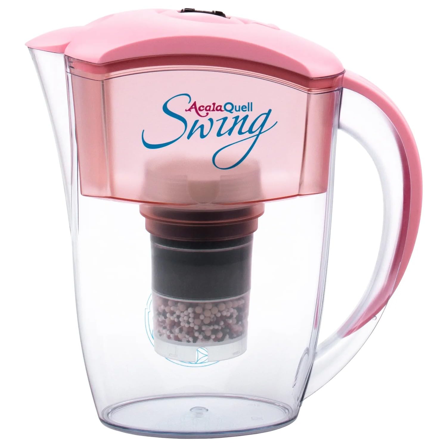 AcalaQuell® Wasserfilter Swing | rose | Aktivkohle Wasserfilter | Höchste Filterleistung - mehrschichtig | BPA u. BPB frei | ReNaWa® - Technology | Kreiert köstlich schmeckendes, wohltuendes Wasser