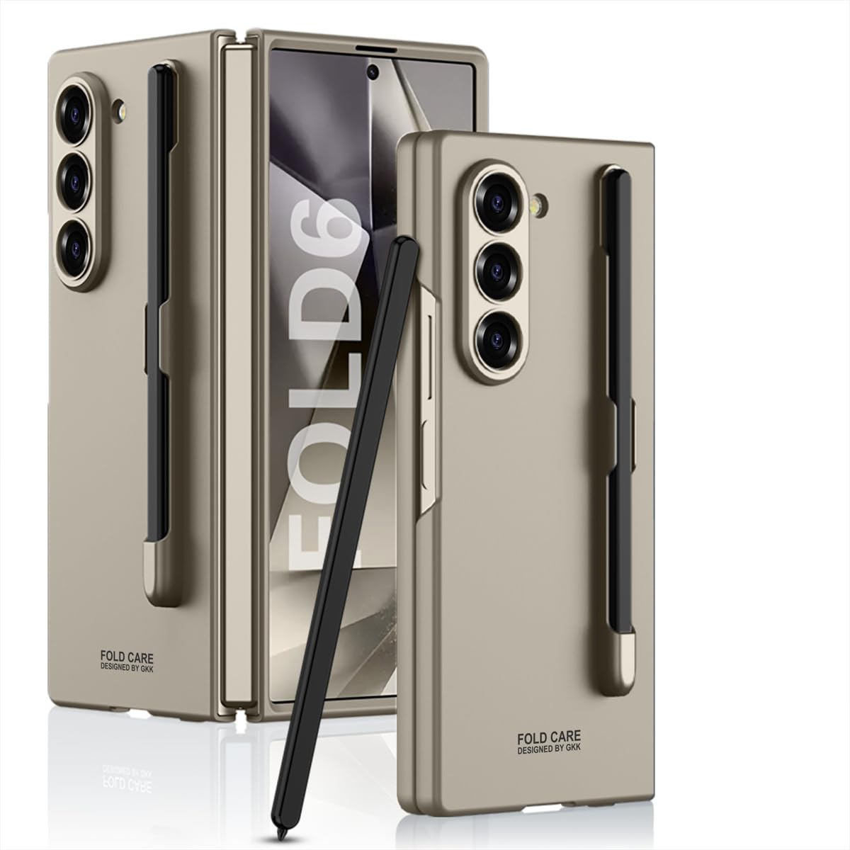 for Samsung z Fold6 mobile phone case with ultra-thin pen slot Full Body Protective Phone Case Cover for Samsung Z Fold 6 (Not includ S-Pen)