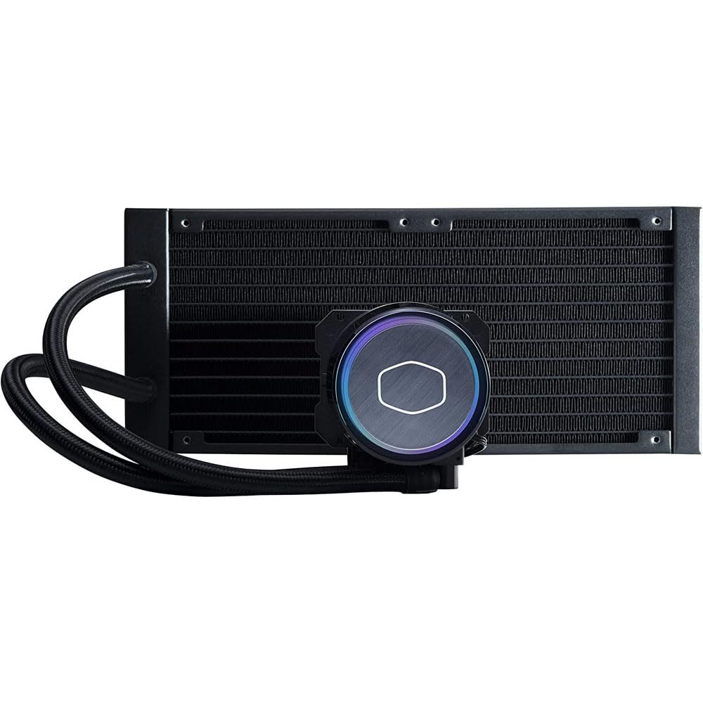 Cooler Master MasterLiquid ML240 Illusion Refroidisseur Liquide pour CPU - Watercooling AIO, Radiateur 240mm, 2 x Ventilateurs Halo ARGB 120mm, Contrôleur ARGB Inclus - Compatible AMD & Intel Noir
