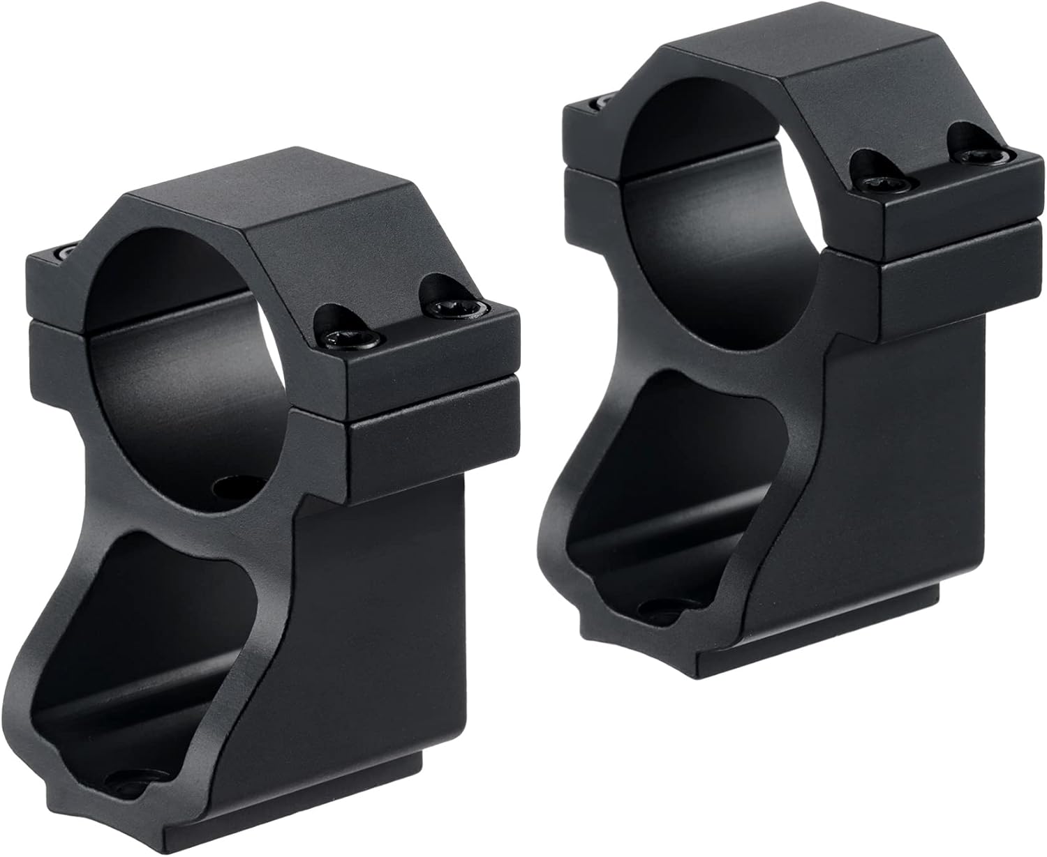 HIRAM Rifle Scope Rings with See-Through Bases 2 Pack, 1 Inch Scope ...