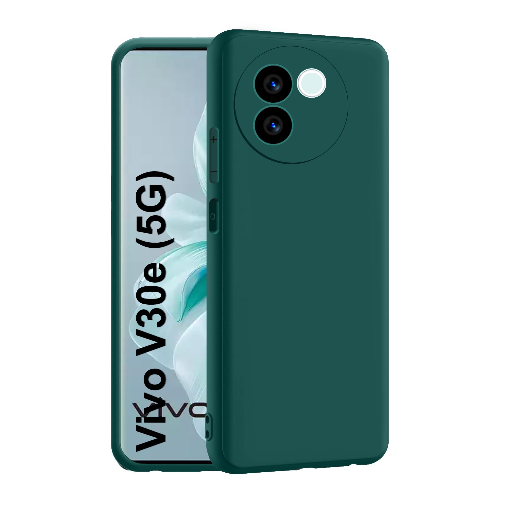 CEDO Vivo V30e (5G) Back Cover | Camera Bump Protection & Inner Velvet Fabric Lining | Ultra Slim Matte Soft Rubberised Case Cover (Green) (B0D47H4TNP) Amazon Price History, Amazon Price Tracker