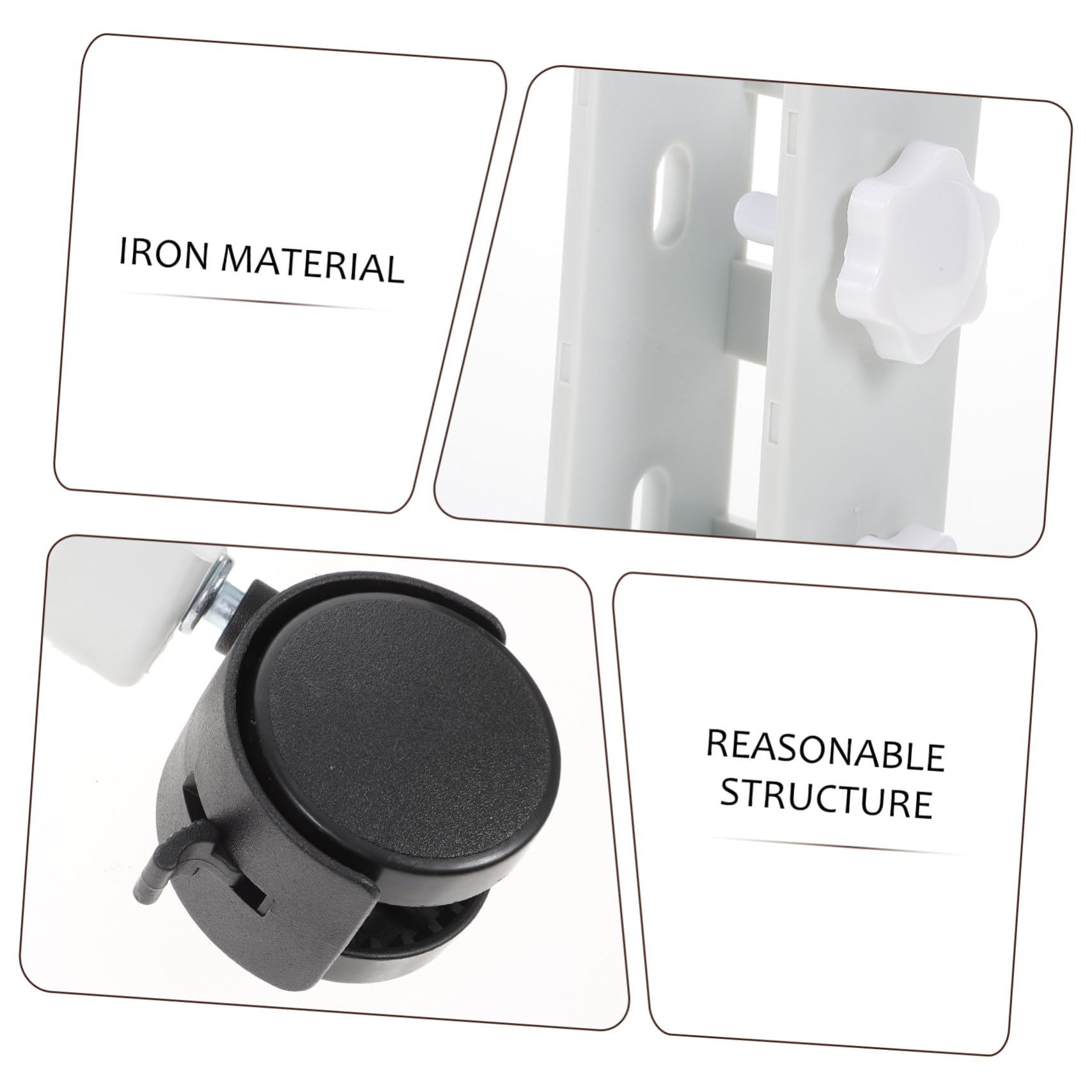 Angoily Support pour Radiateur Infrarouge Blanc, 2 Pièces, en Nylon et Fer, Robuste Barre Centrale Renforcée, Base Ajustable pour Appareil de Chauffage Électrique