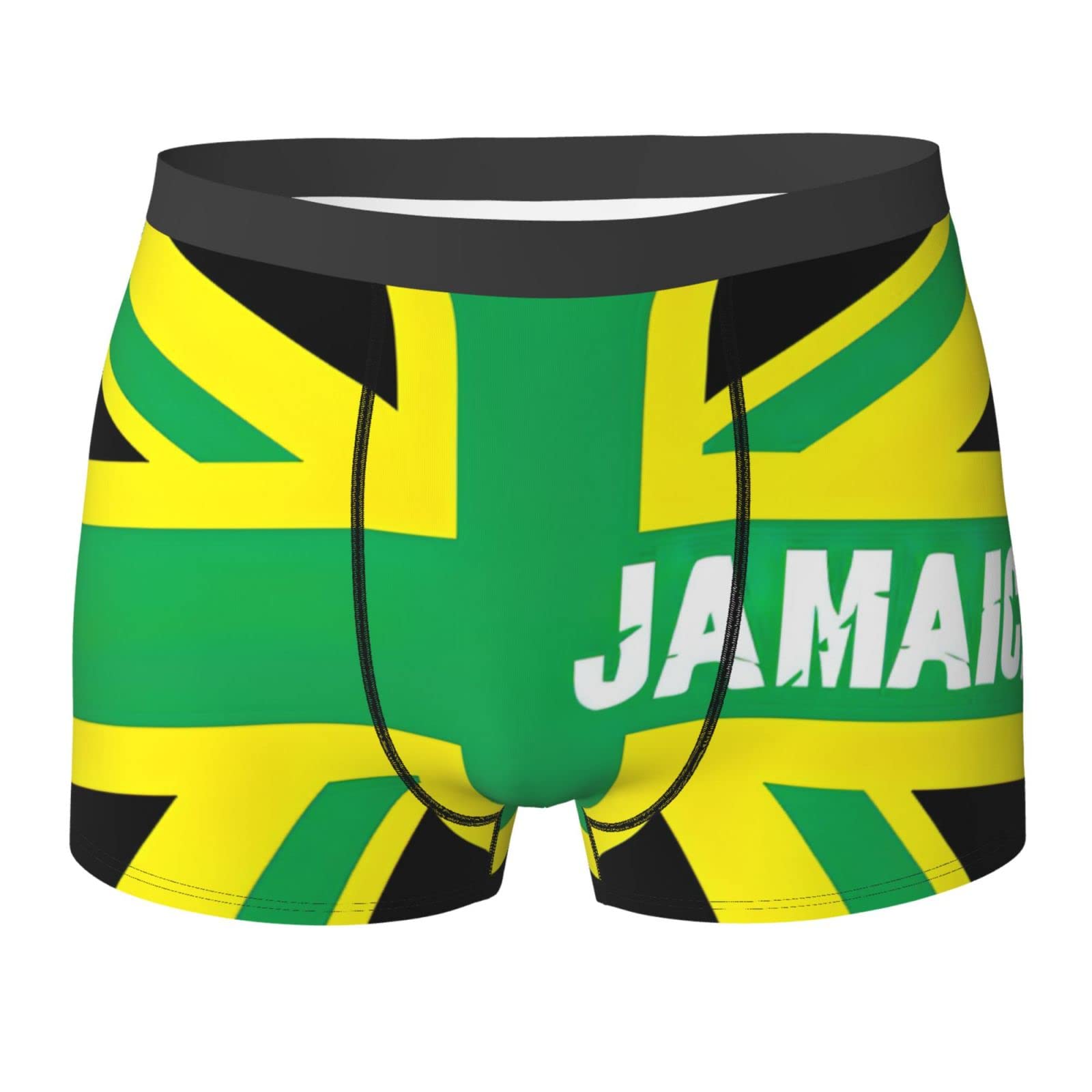 Aooedm Men's As Pic Jamaica Flag Jamaican Underwear Breathable Boxer Briefs Soft Shorts Comfortable Printed Underwear