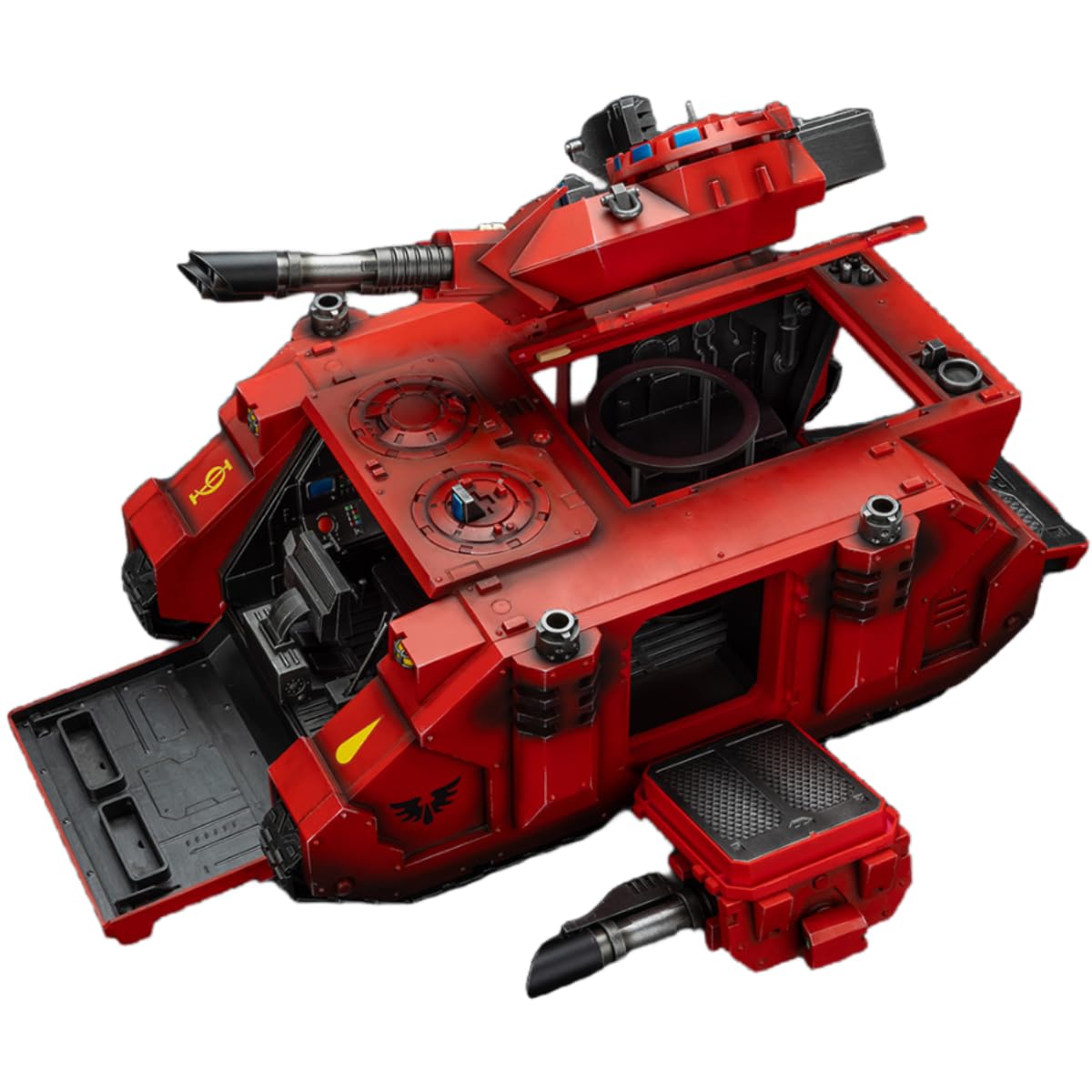 JOYTOY Warhammer 40k Blood Angels figurka 1/18 krwawe anioły, drapieżnik, anihilator z dwoma lascannonami, kolekcjonerskie prezenty, zabawki dla dzieci w wieku 15+ i dorosłych, 25 cm