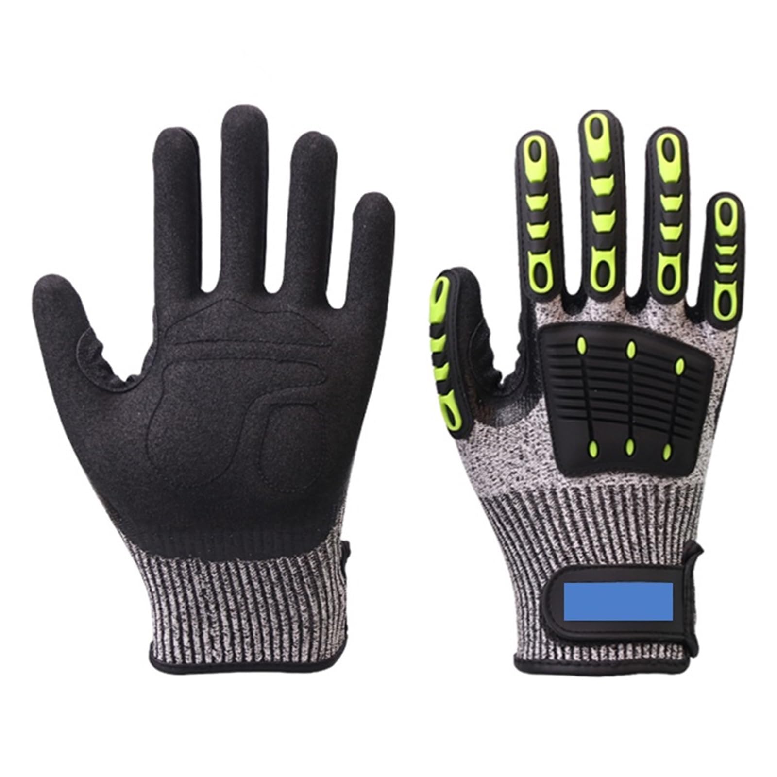 Guanti Resistenti Al Taglio Guanti Antiurto Meccanici Antiurto Guanti Da Lavoro Di Sicurezza Resistenti Agli Urti Guanti Antiolio Anti-vibrazione (Color : Grey-2 Pairs, Size : S)