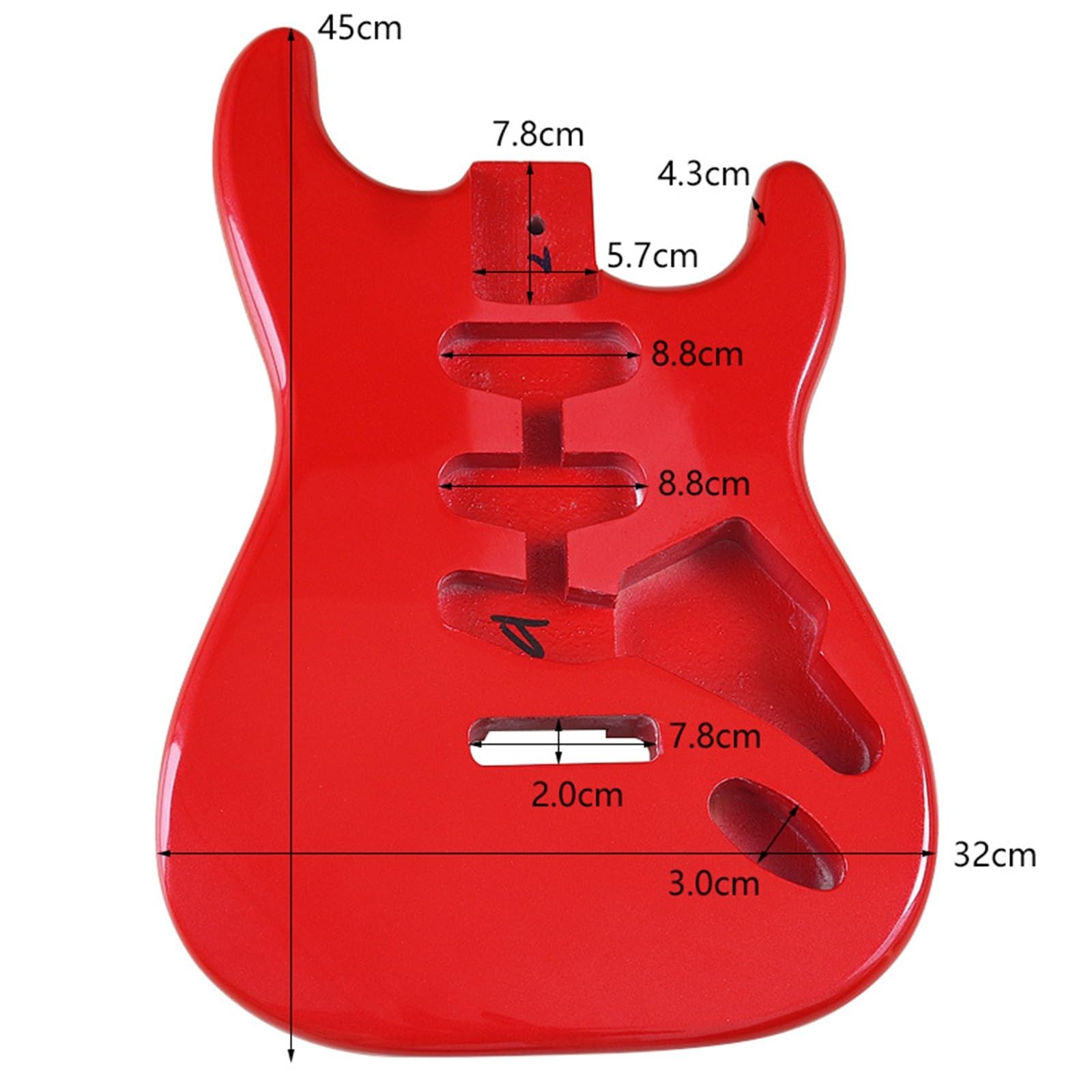 Guitar Body Kit Glossy Three Single Poplar Electric Guitar Body Modification DIY Accessories