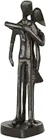 DreamsEden Escultura romântica de abraço nas costas, presente de casal para sempre aniversário para ela e ele, ferro fundido