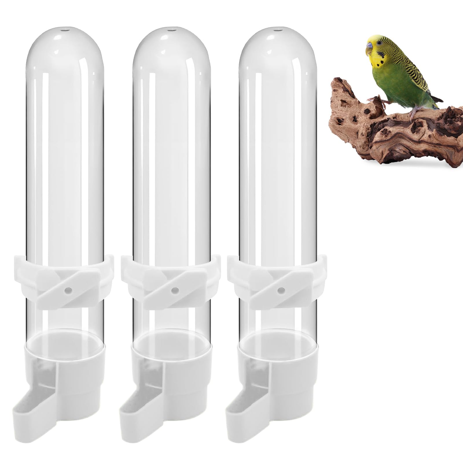 3Pcs Bird Feeder Drinker per Gabbia, Automatica Abbeveratoio per Uccelli Beverino, Abbeveratoi per Uccelli da Appendere, Dispenser D'acqua per Gabbie per Uccelli, per Pappagalli, Pappagallini